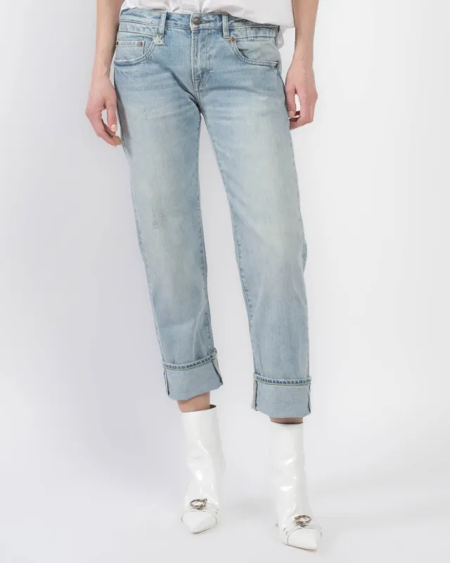 Cuffed Boy Straight Jeans sold by TNT Fashion