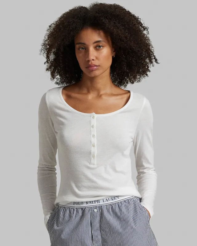 Long Lean Henley Top sold by TNT Fashion