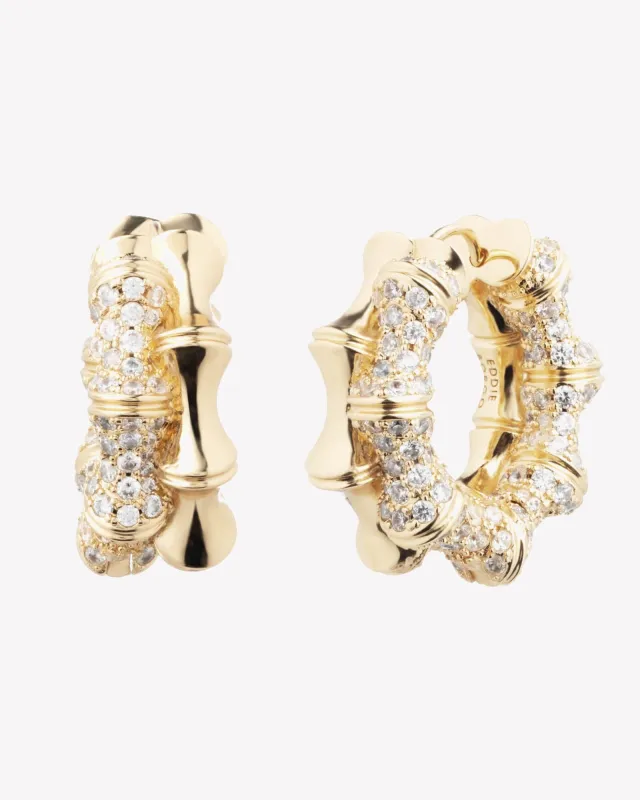 Pave Double Hoop Earrings sold by TNT Fashion