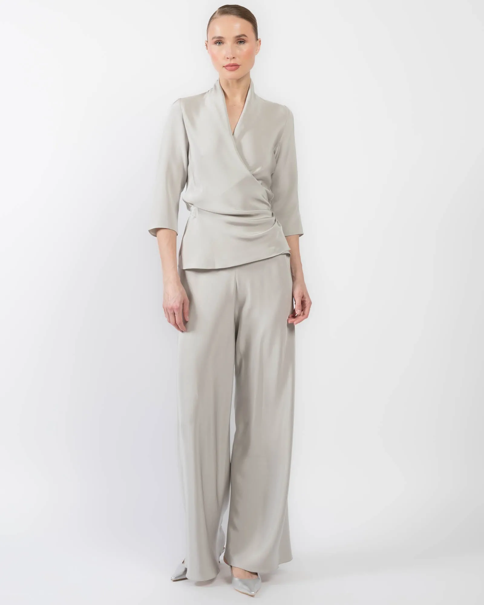 3/4 Sleeve Wrap Top sold by TNT Fashion product image thumbnail 2