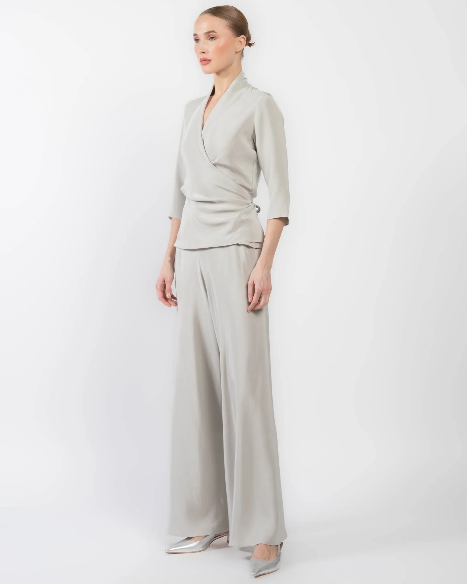 3/4 Sleeve Wrap Top sold by TNT Fashion product image thumbnail 4