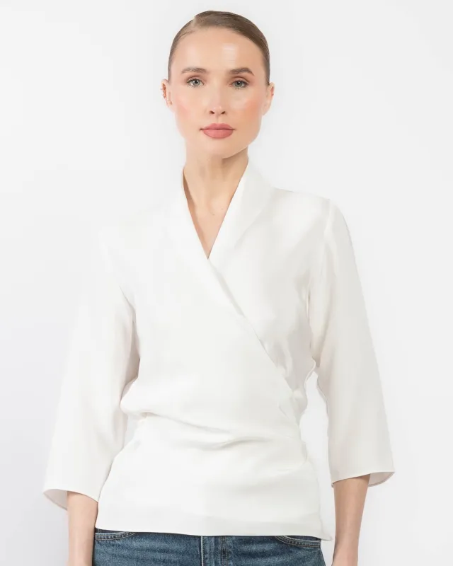 3/4 Sleeve Wrap Top sold by TNT Fashion
