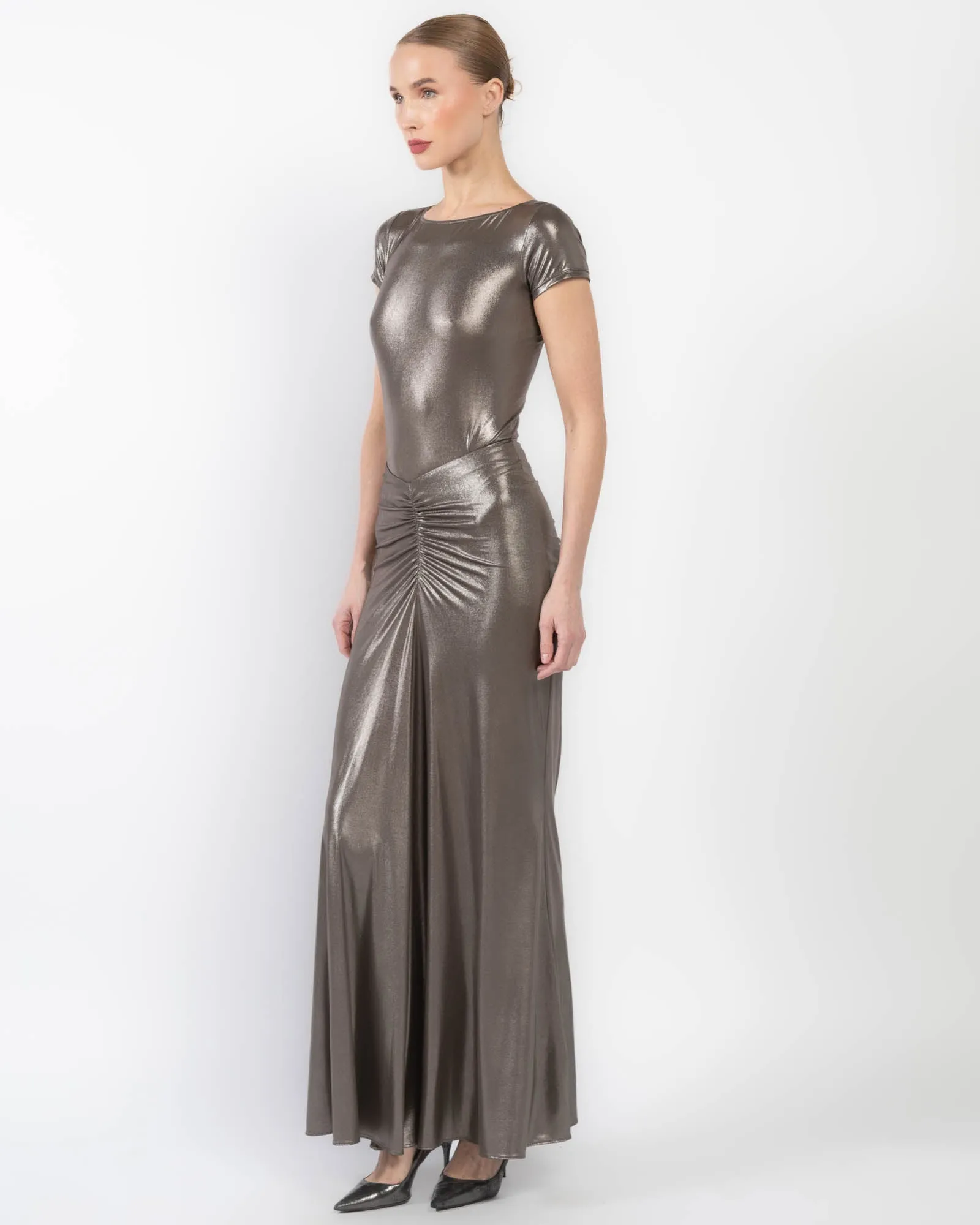 Ruched Maxi Skirt sold by TNT Fashion product image thumbnail 4