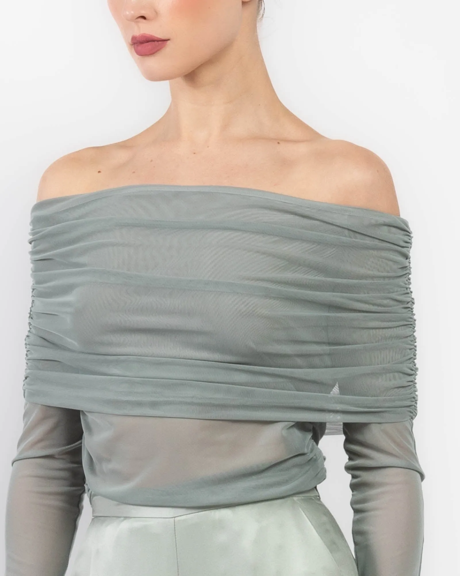 Mesh Off-Shoulder Top sold by TNT Fashion product image thumbnail 5