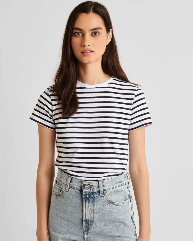 Short Sleeve Iconic Stripe Crew sold by TNT Fashion