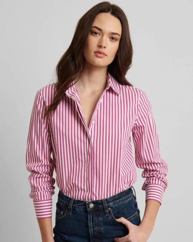 Long Sleeve Stripe Relax Shirt sold by TNT Fashion