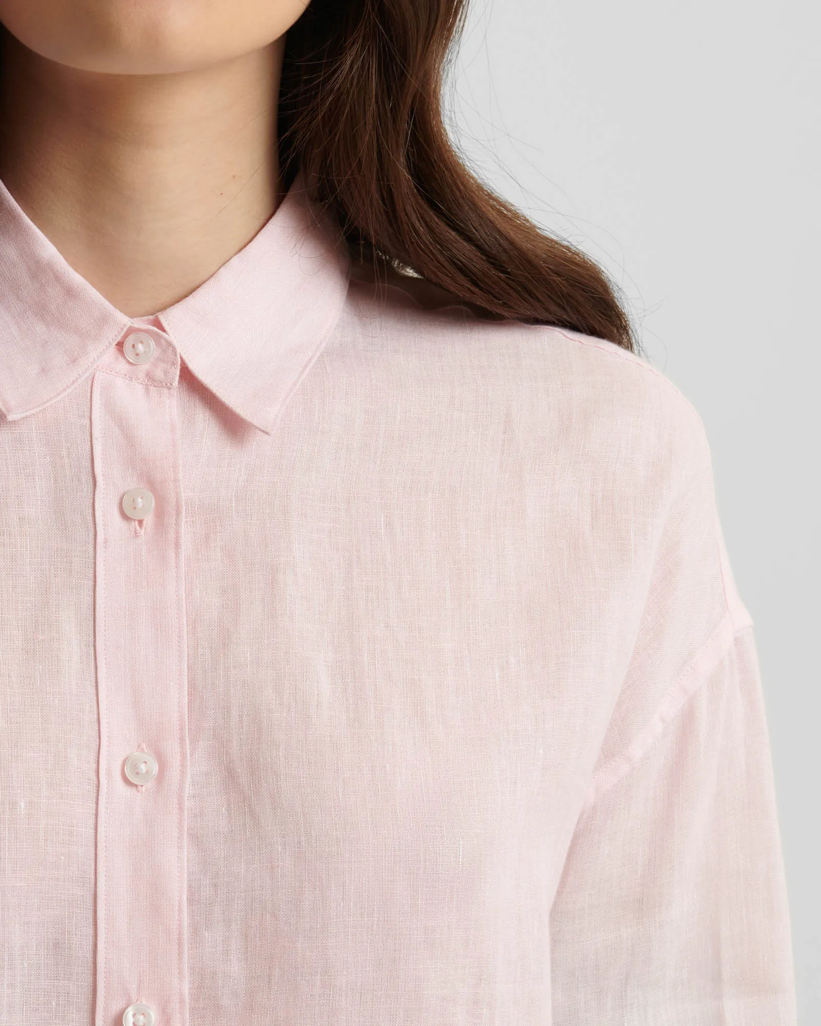 Long Sleeve Linen Boyfriend Shirt sold by TNT Fashion product image thumbnail 4