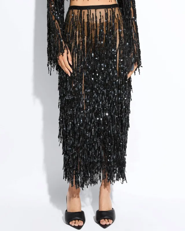 Fringe Sequin Skirt sold by TNT Fashion
