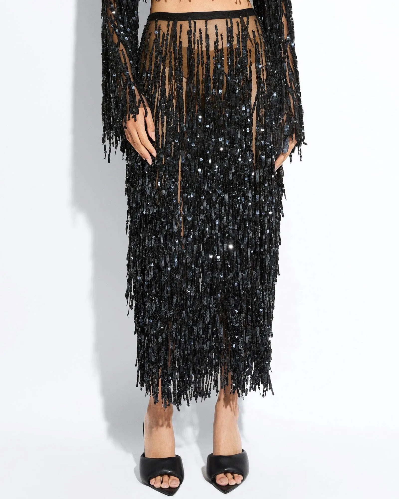 Fringe Sequin Skirt sold by TNT Fashion