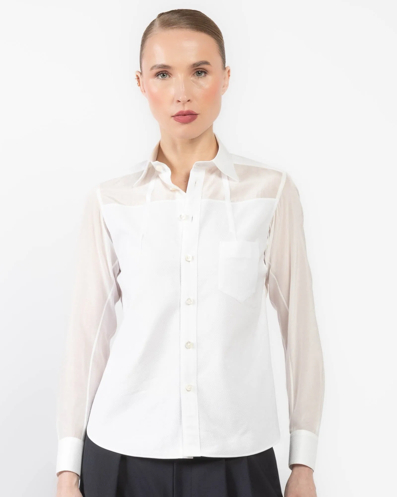 Sheer Classic Shirt sold by TNT Fashion