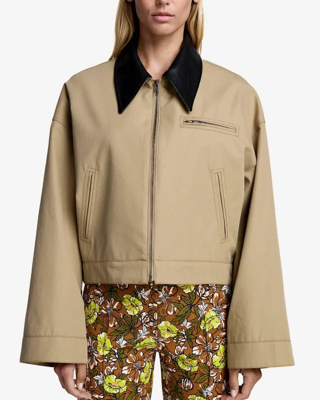 Leather Block Jacket sold by TNT Fashion