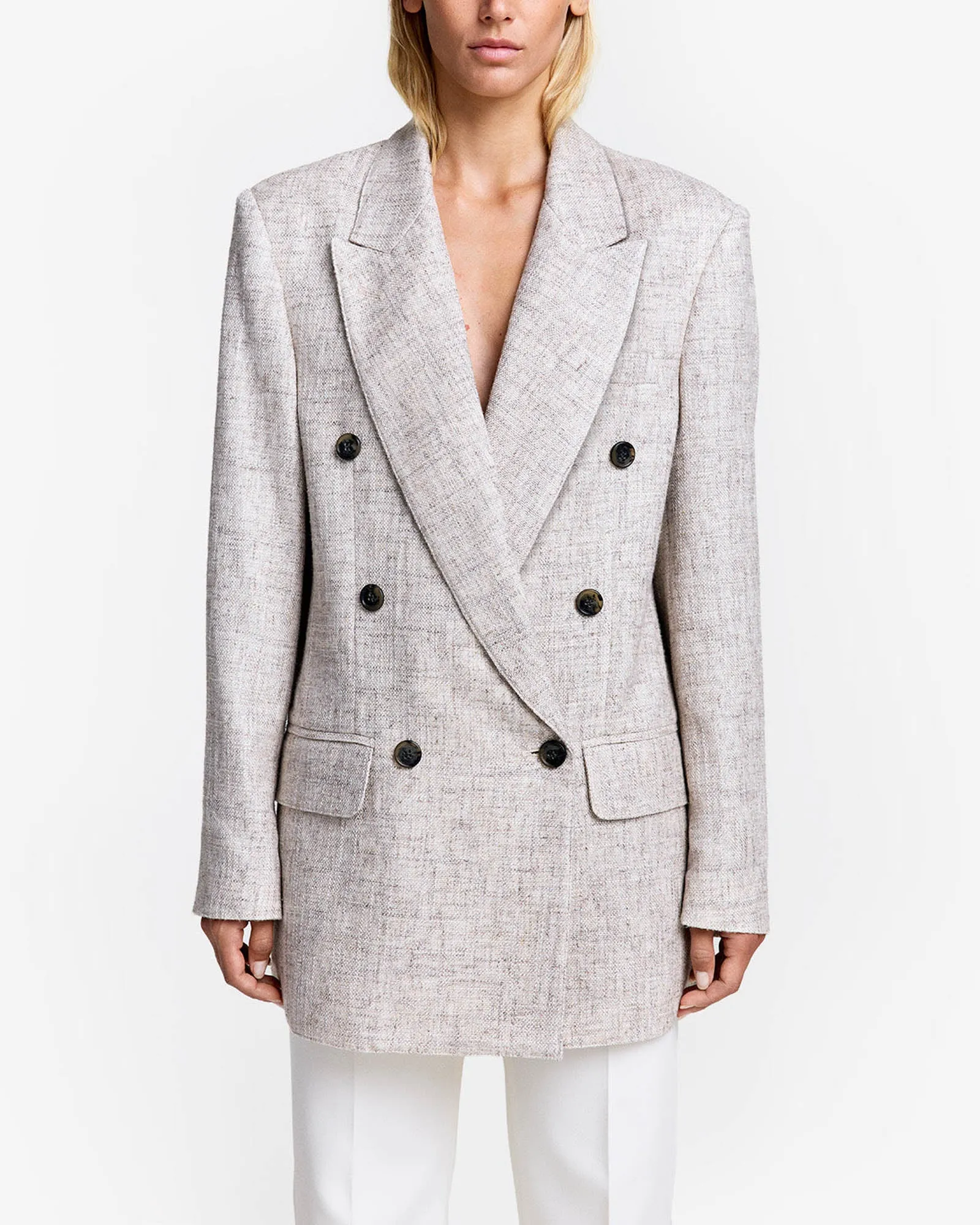 Double-Breasted Peaked Lapel Blazer sold by TNT Fashion