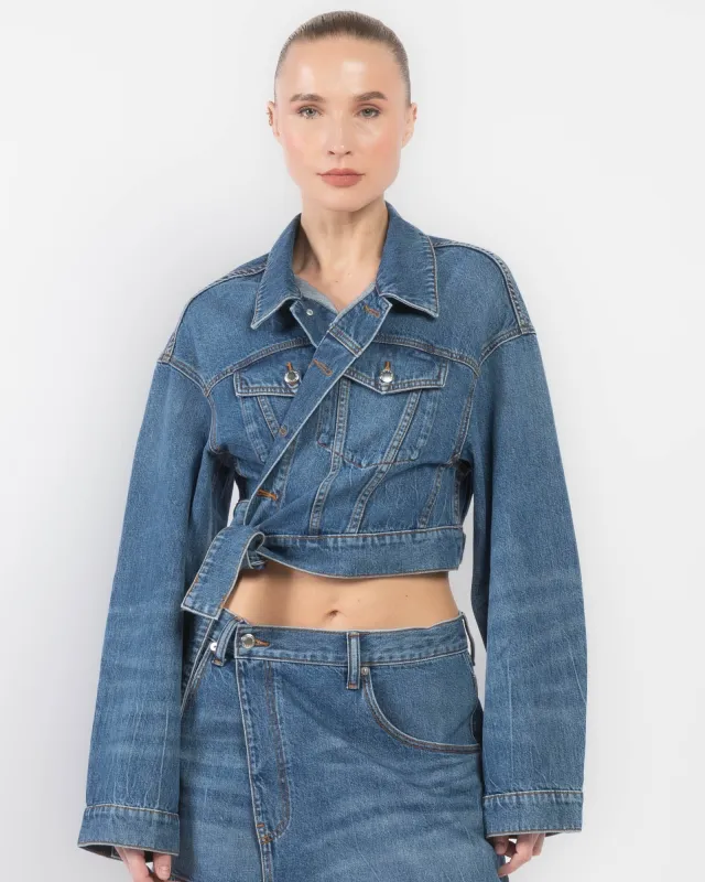 Wrap Trucker Jacket sold by TNT Fashion