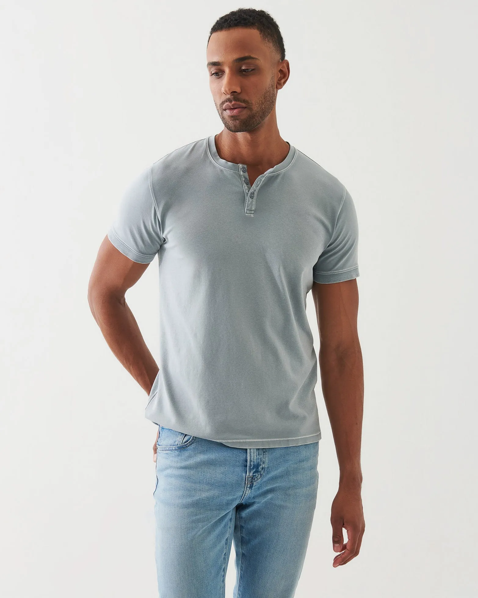 Vintage Wash Henley sold by TNT Fashion product image thumbnail 2