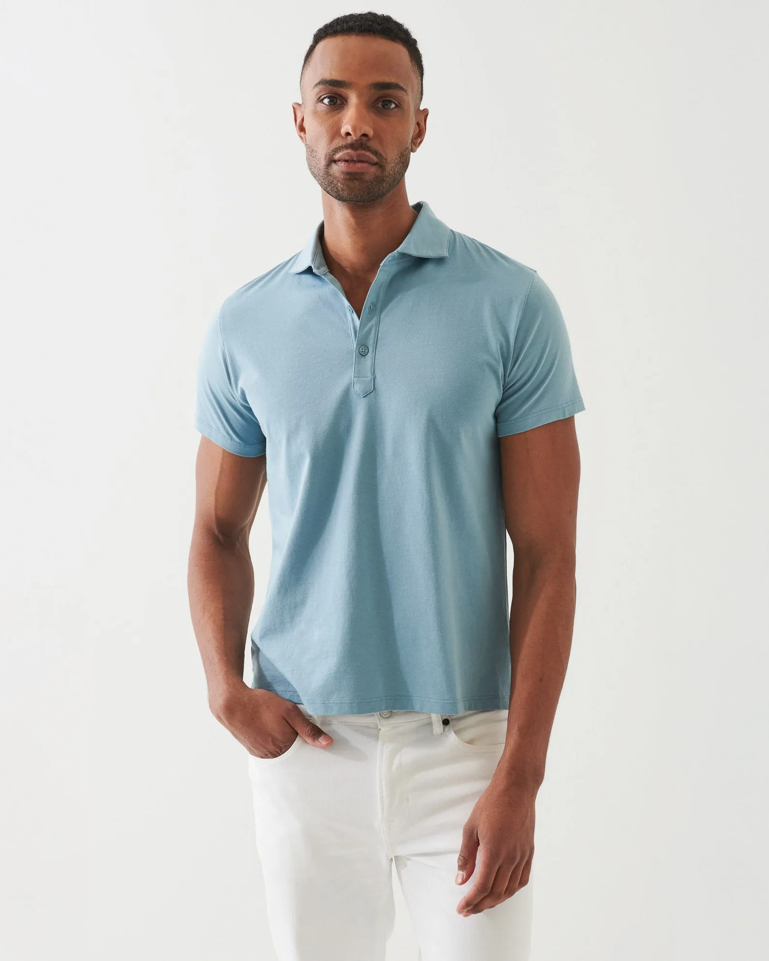 Organic Pima Cotton Button Polo sold by TNT Fashion product image thumbnail 2