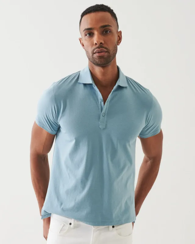Organic Pima Cotton Button Polo sold by TNT Fashion
