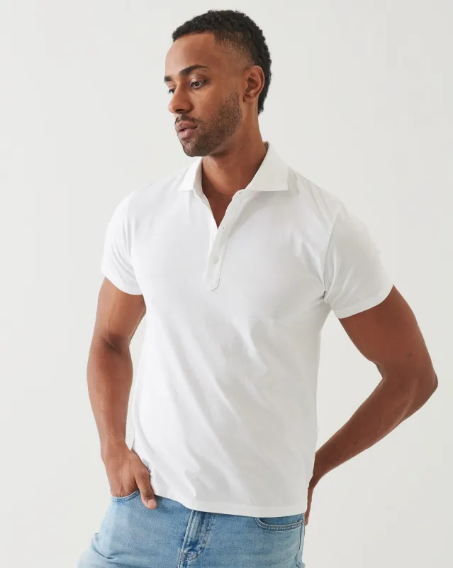 Organic Pima Cotton Button Polo sold by TNT Fashion