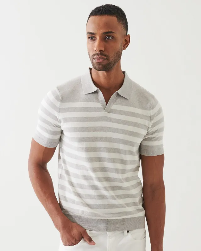 Stripe Open Polo T-Shirt sold by TNT Fashion