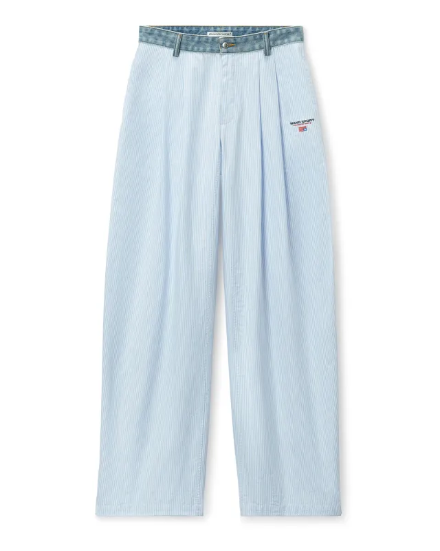 Oxford Pants With Denim Waist sold by TNT Fashion