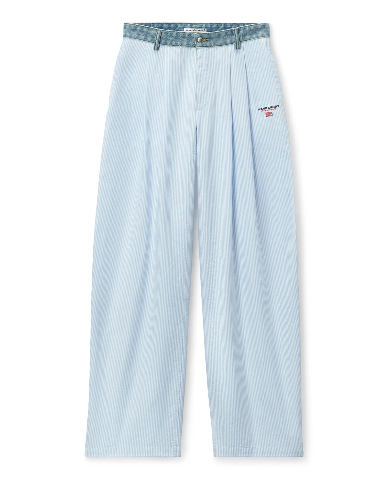 Oxford Pants With Denim Waist sold by TNT Fashion