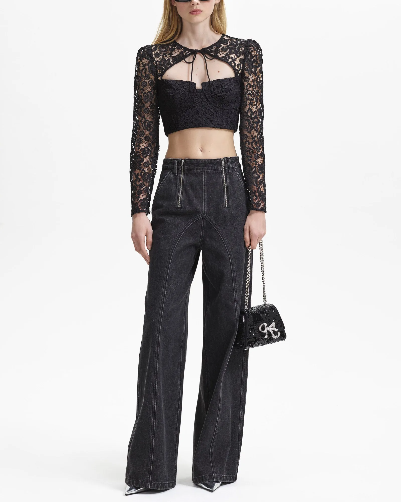 Lace Tie Top sold by TNT Fashion