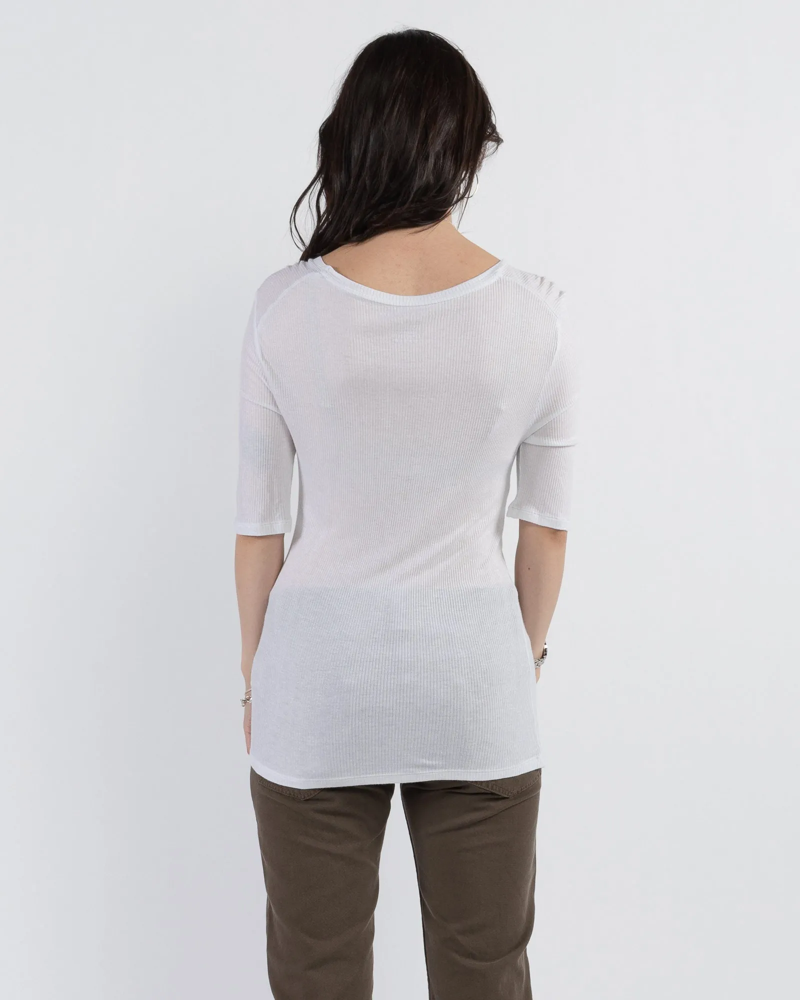 Ribbed Elbow Sleeve Top sold by TNT Fashion product image thumbnail 4