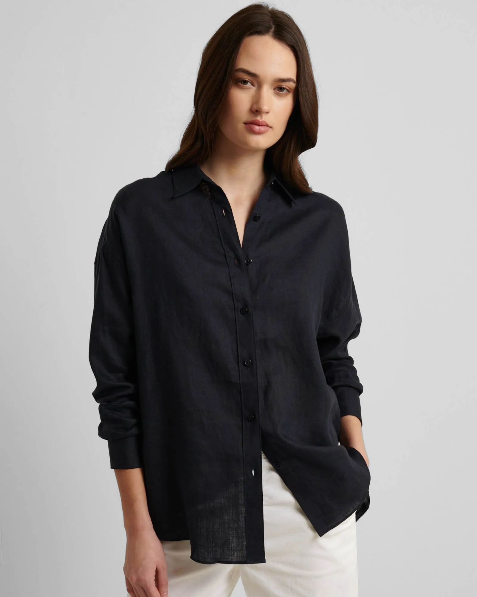 Linen Boyfriend Shirt sold by TNT Fashion product image thumbnail 3