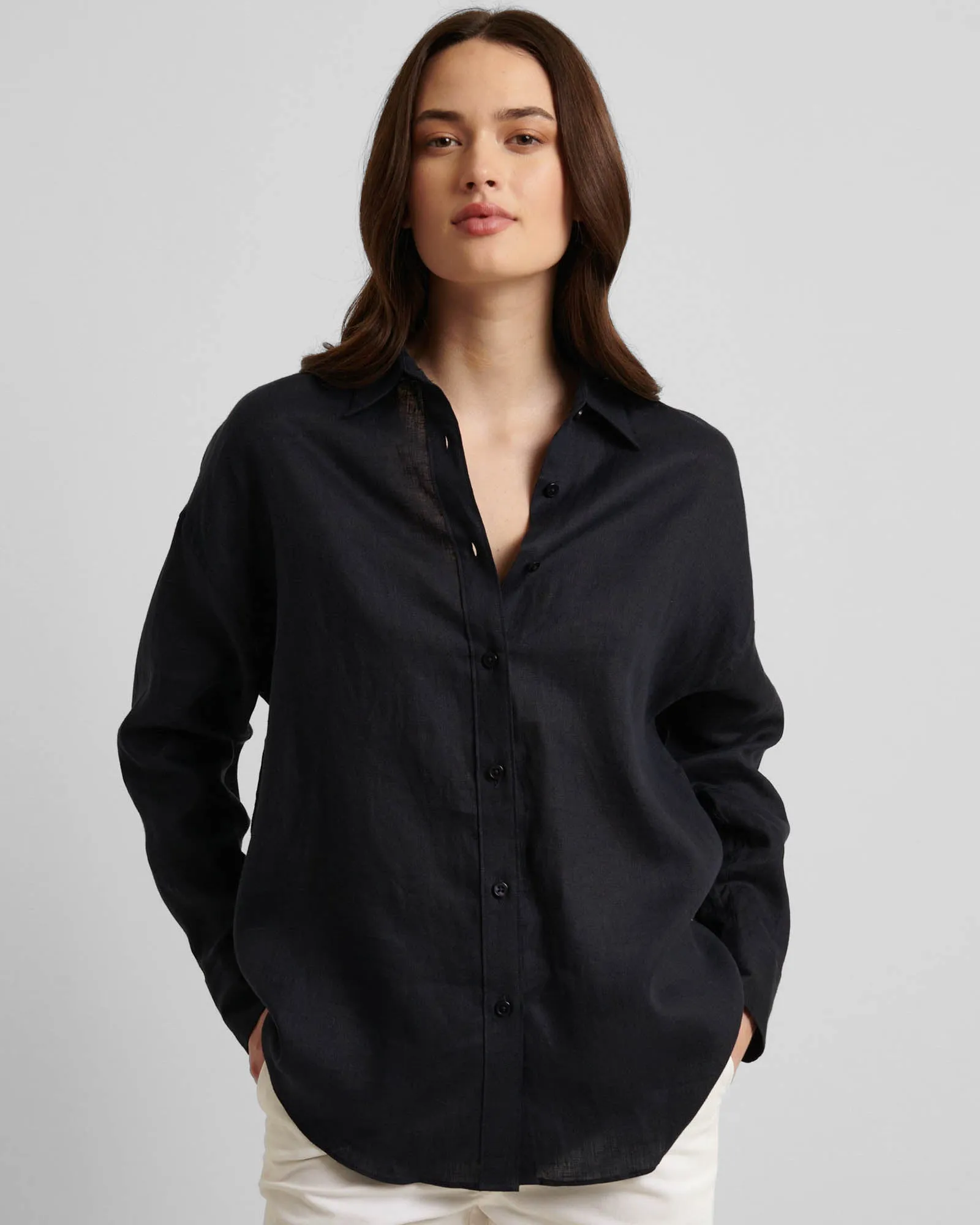 Linen Boyfriend Shirt sold by TNT Fashion product image thumbnail 2