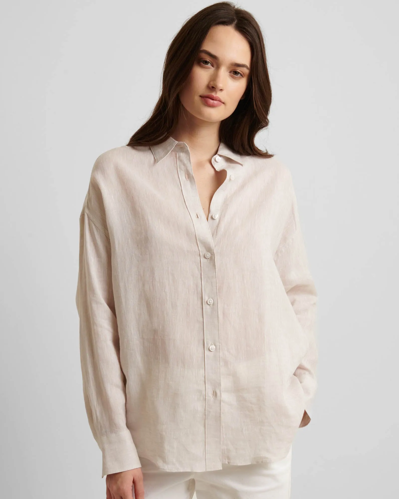 Linen Boyfriend Shirt sold by TNT Fashion product image thumbnail 2