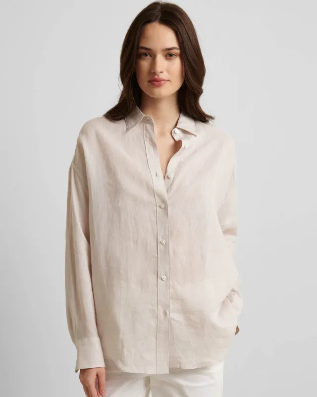 Linen Boyfriend Shirt made by Patrick Assaraf
