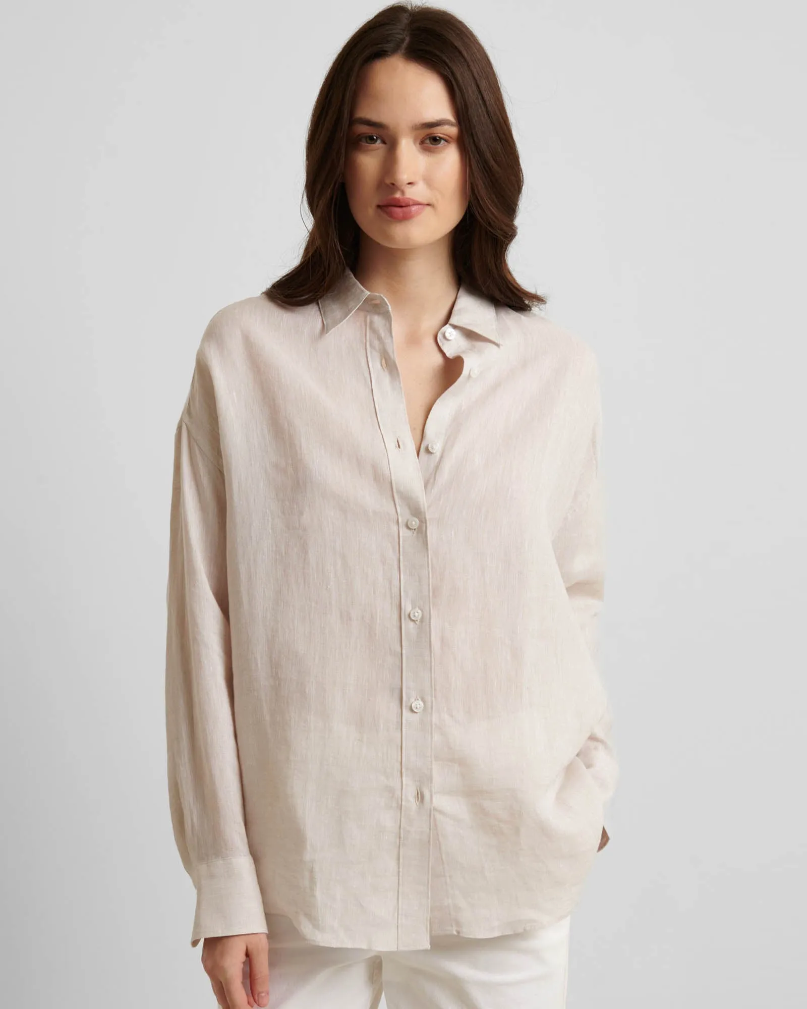 Linen Boyfriend Shirt sold by TNT Fashion