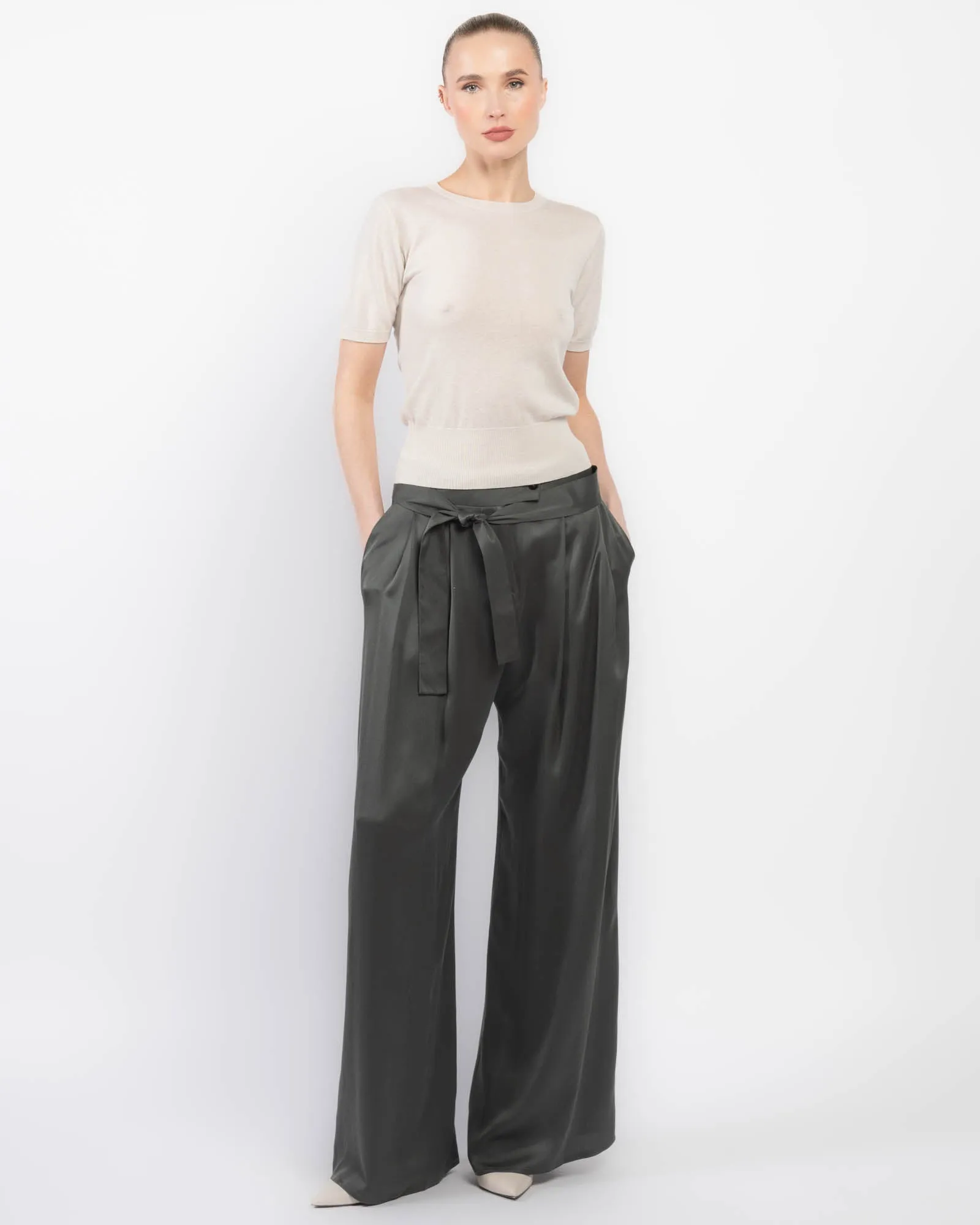 Wide Leg Pants With Belt sold by TNT Fashion product image thumbnail 2
