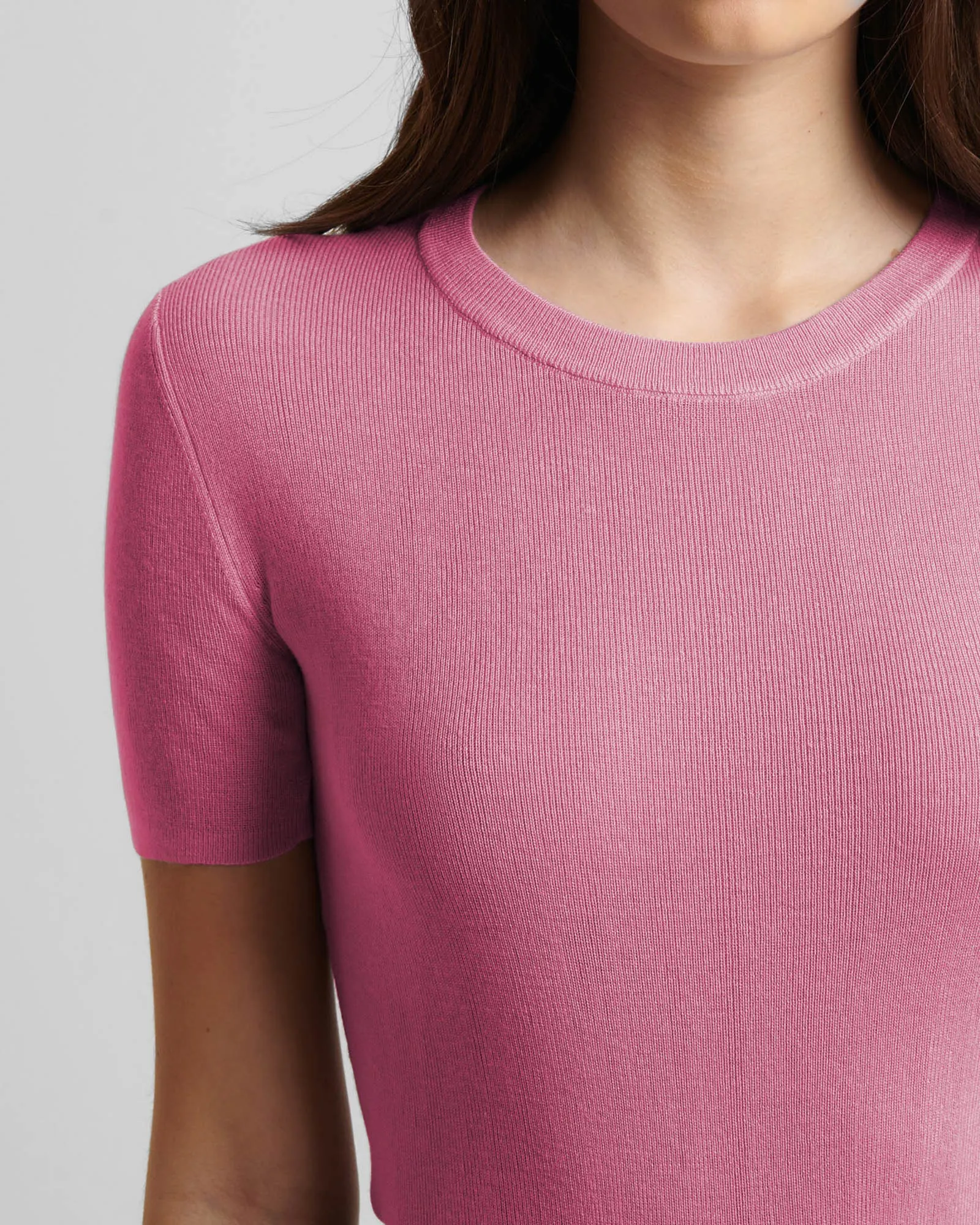 Silk Cashmere Ribbed T-Shirt sold by TNT Fashion product image thumbnail 3