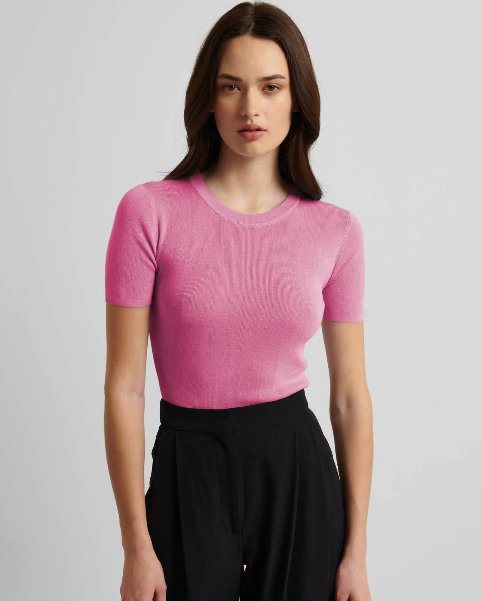 Silk Cashmere Ribbed T-Shirt sold by TNT Fashion product image thumbnail 2