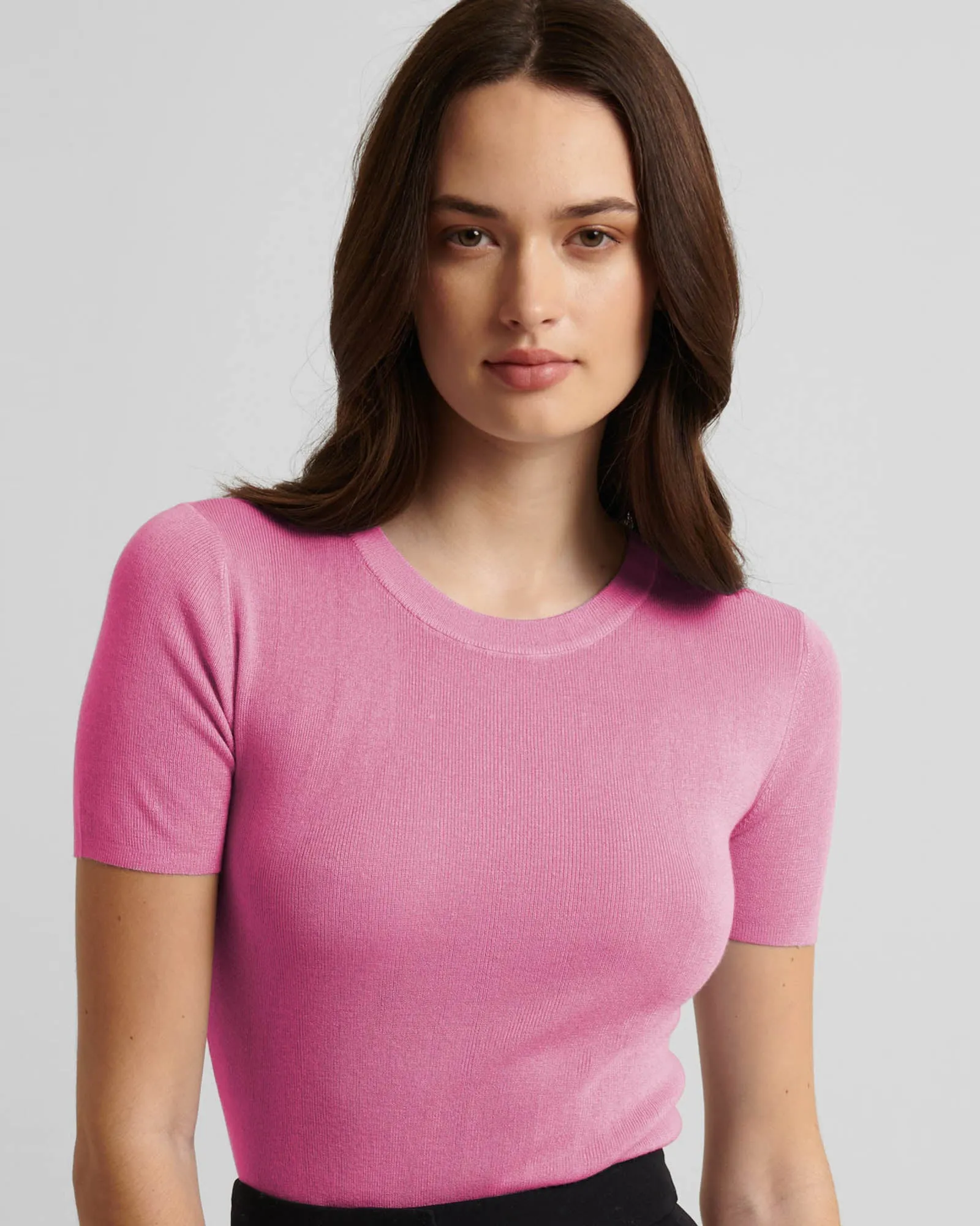 Silk Cashmere Ribbed T-Shirt sold by TNT Fashion