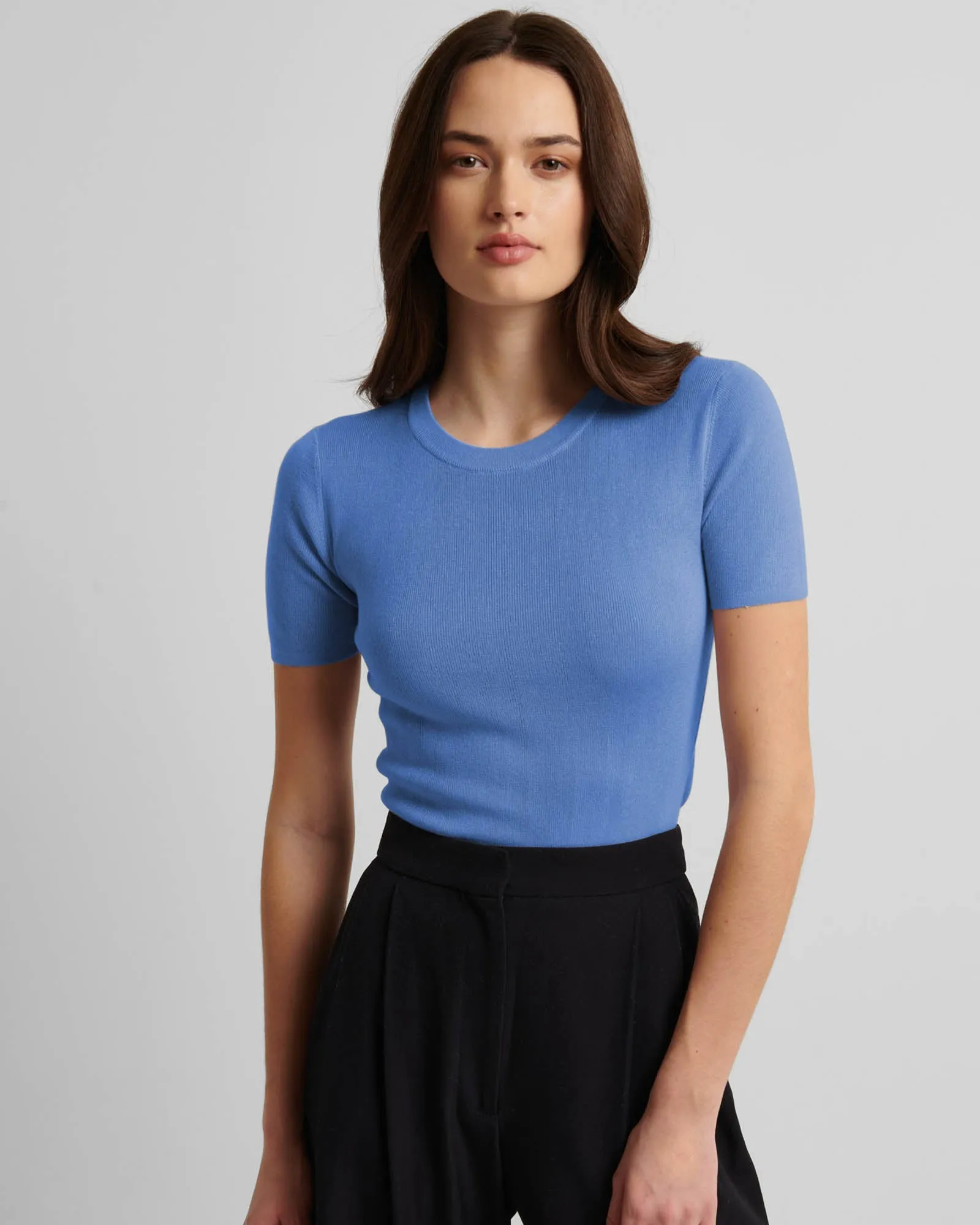 Silk Cashmere Ribbed T-Shirt sold by TNT Fashion product image thumbnail 2