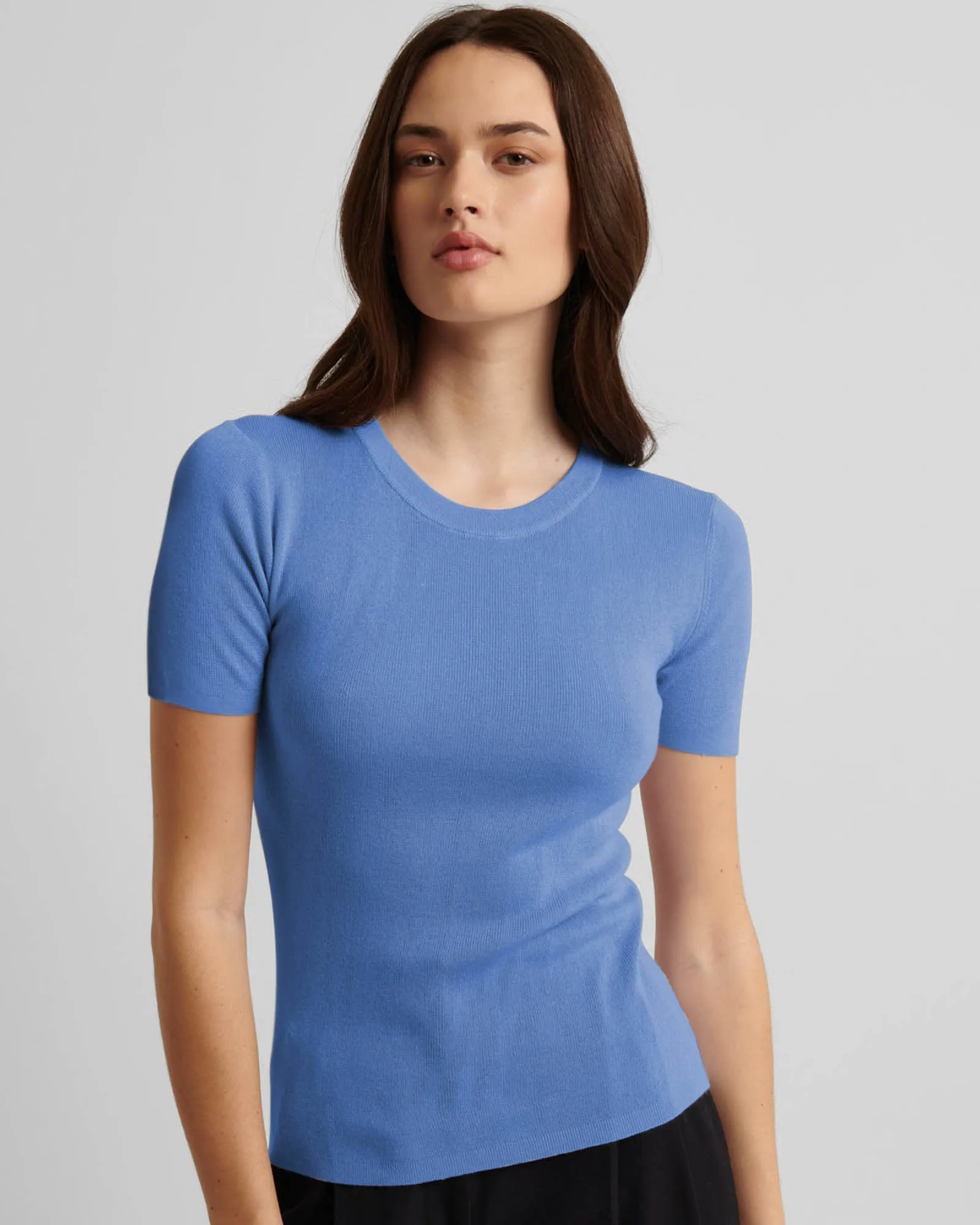 Silk Cashmere Ribbed T-Shirt sold by TNT Fashion