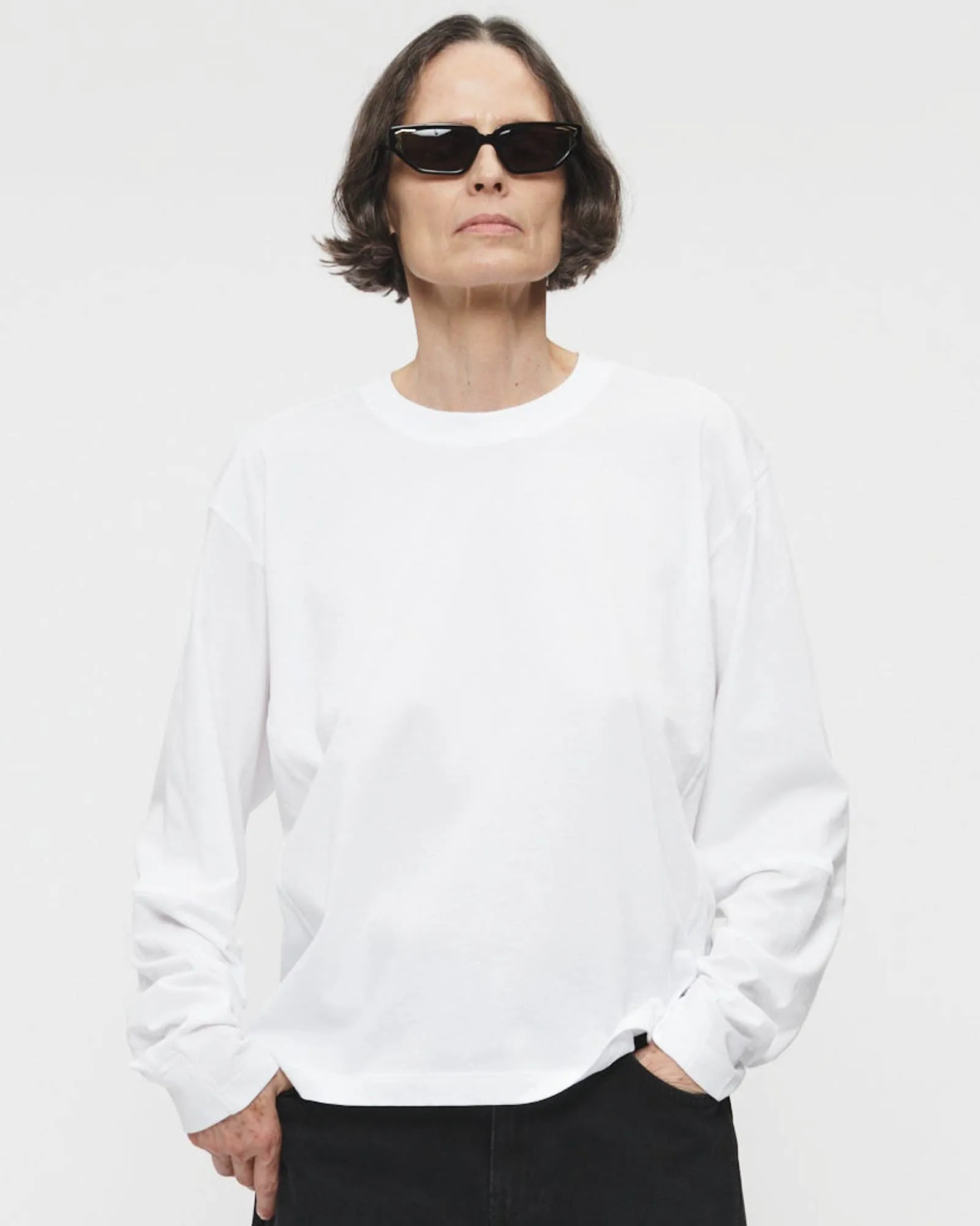 Coverstitch Long Sleeve Tee sold by TNT Fashion