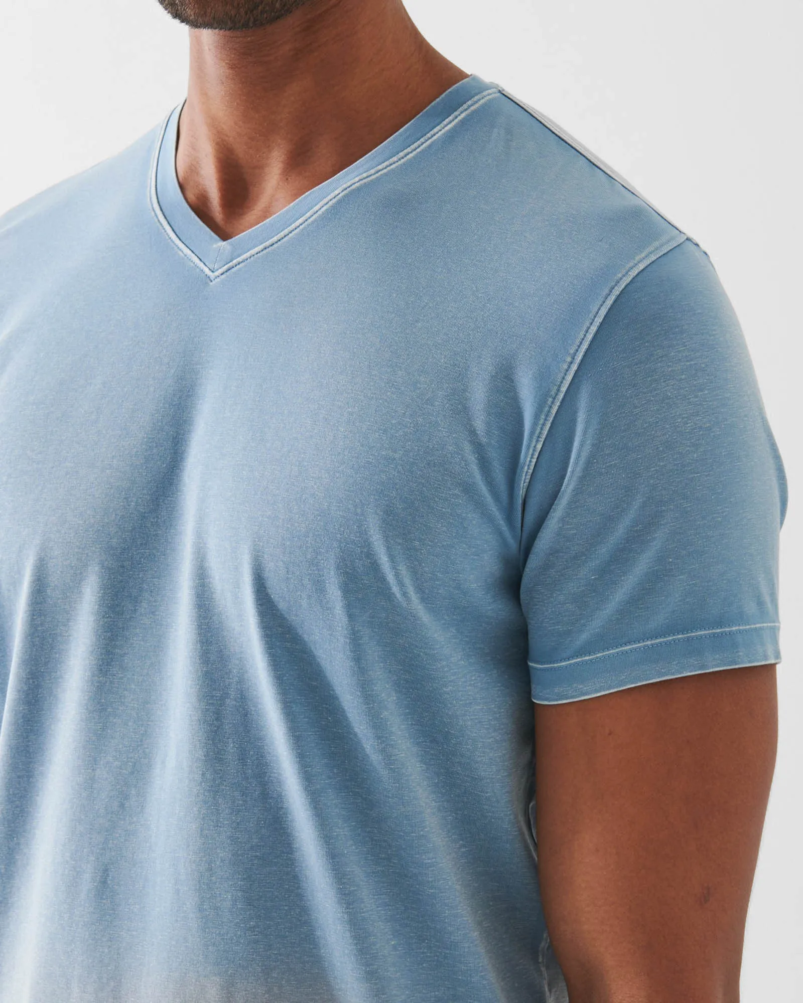 Short Sleeve Pima Old Wash V-Neck sold by TNT Fashion product image thumbnail 4