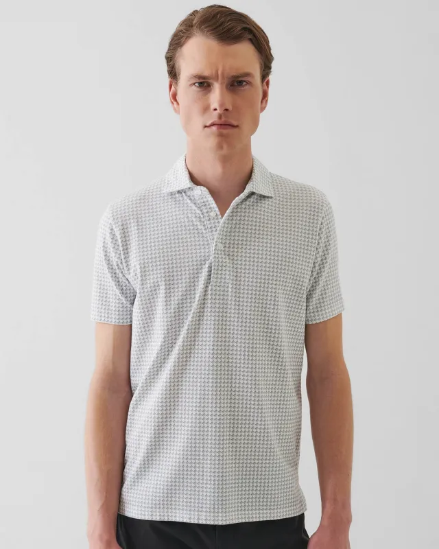 Short Sleeve Allover Print Polo sold by TNT Fashion