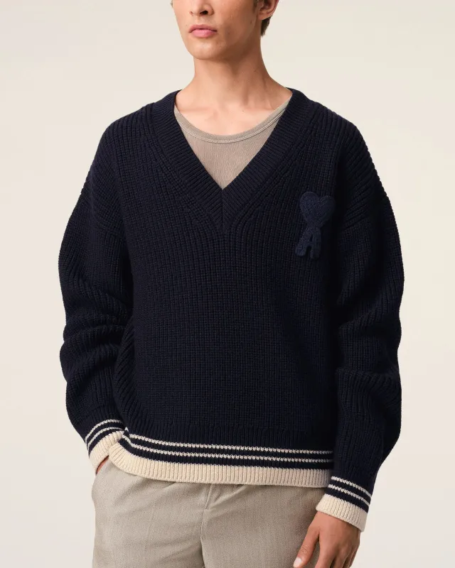 Ribbed V-Neck Sweater sold by TNT Fashion