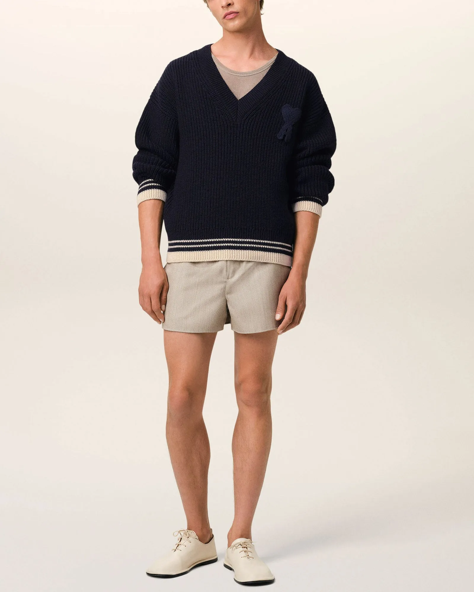 Ribbed V-Neck Sweater sold by TNT Fashion product image thumbnail 2