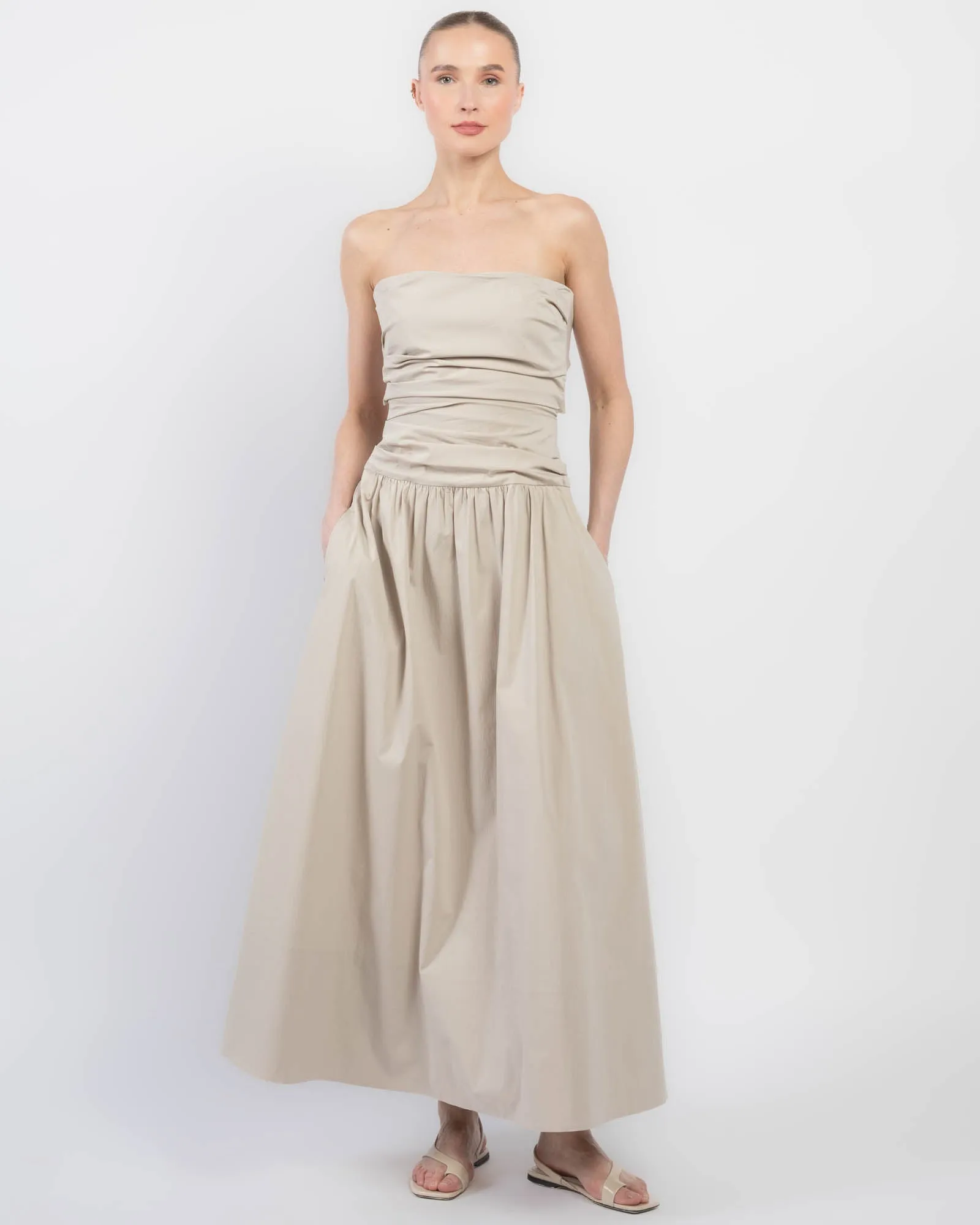 Gather Strapless Tie Dress sold by TNT Fashion product image thumbnail 3