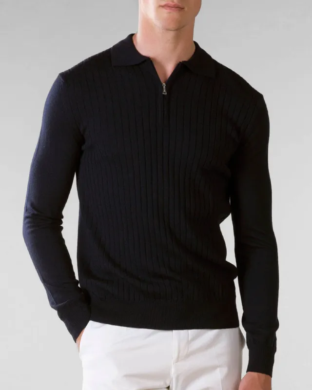 Ribbed Zipper Polo sold by TNT Fashion