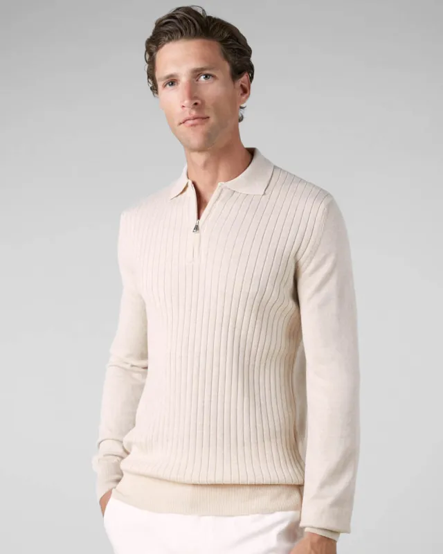 Ribbed Zipper Polo sold by TNT Fashion