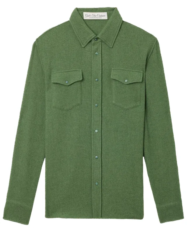 Willow Green Cashmere Shirt sold by TNT Fashion