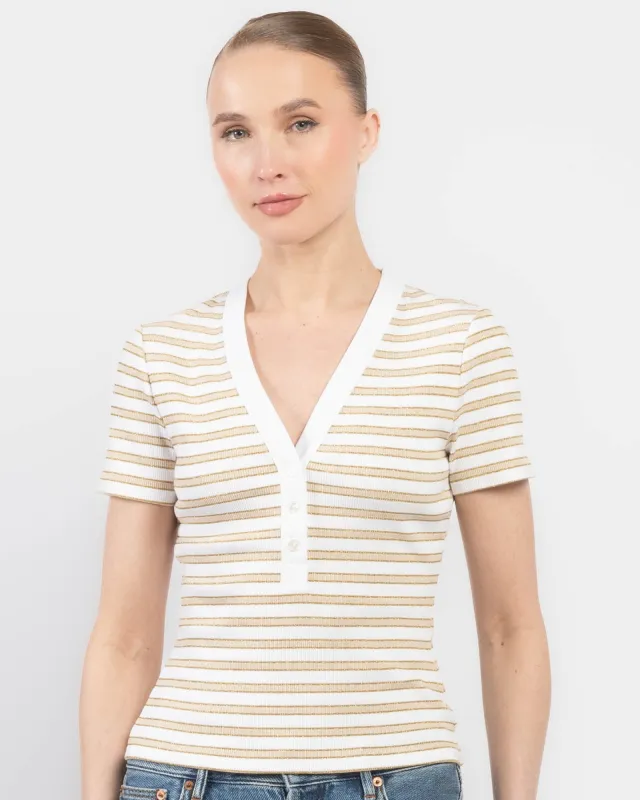 Short Sleeve Dekalb Top sold by TNT Fashion