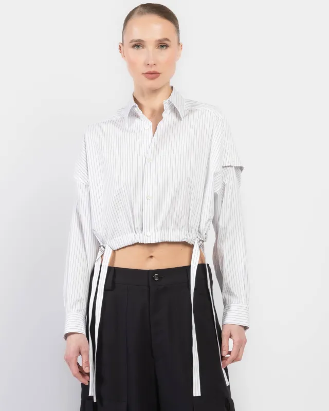 Double Belt Crop Shirt sold by TNT Fashion