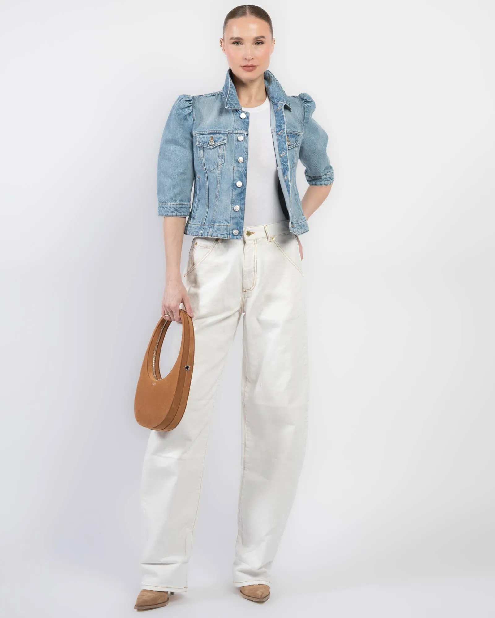 Slim Crop Denim Jacket sold by TNT Fashion product image thumbnail 2