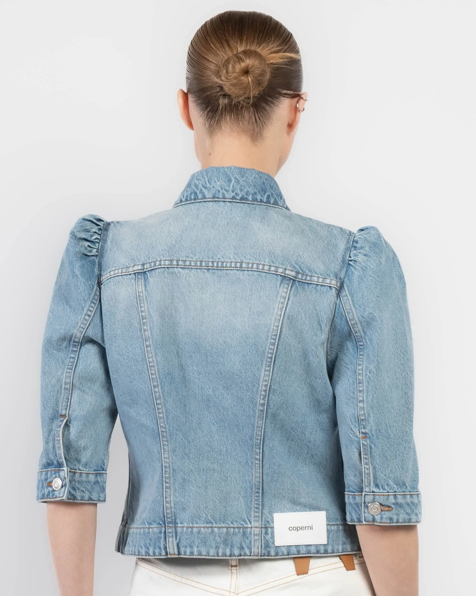 Slim Crop Denim Jacket sold by TNT Fashion product image thumbnail 3